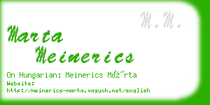 marta meinerics business card